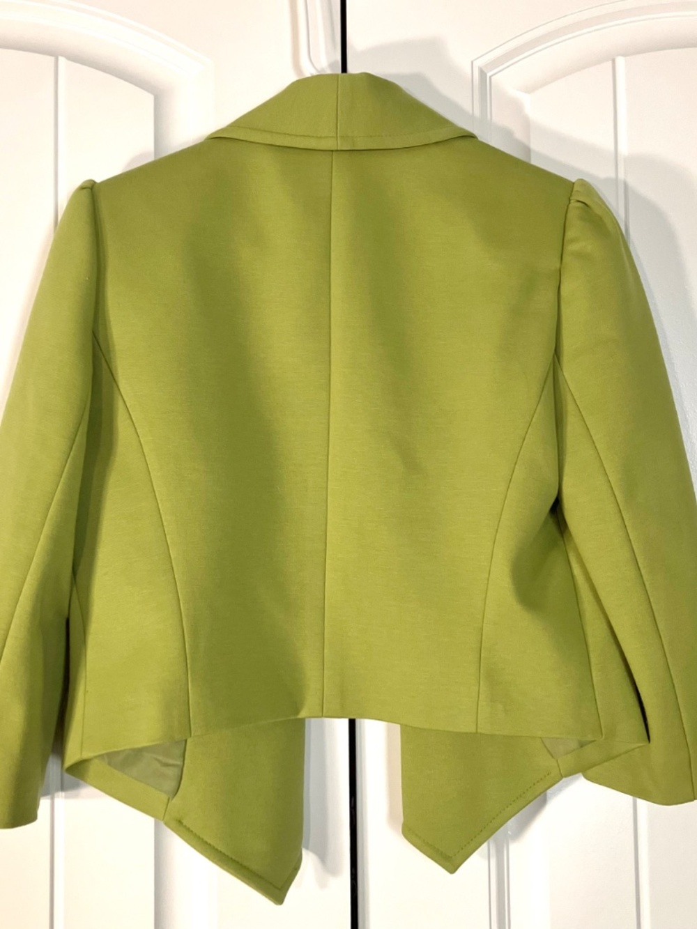Tahari Lime Green Open Front Blazer Jacket Size 4 - Picture 4 of 5